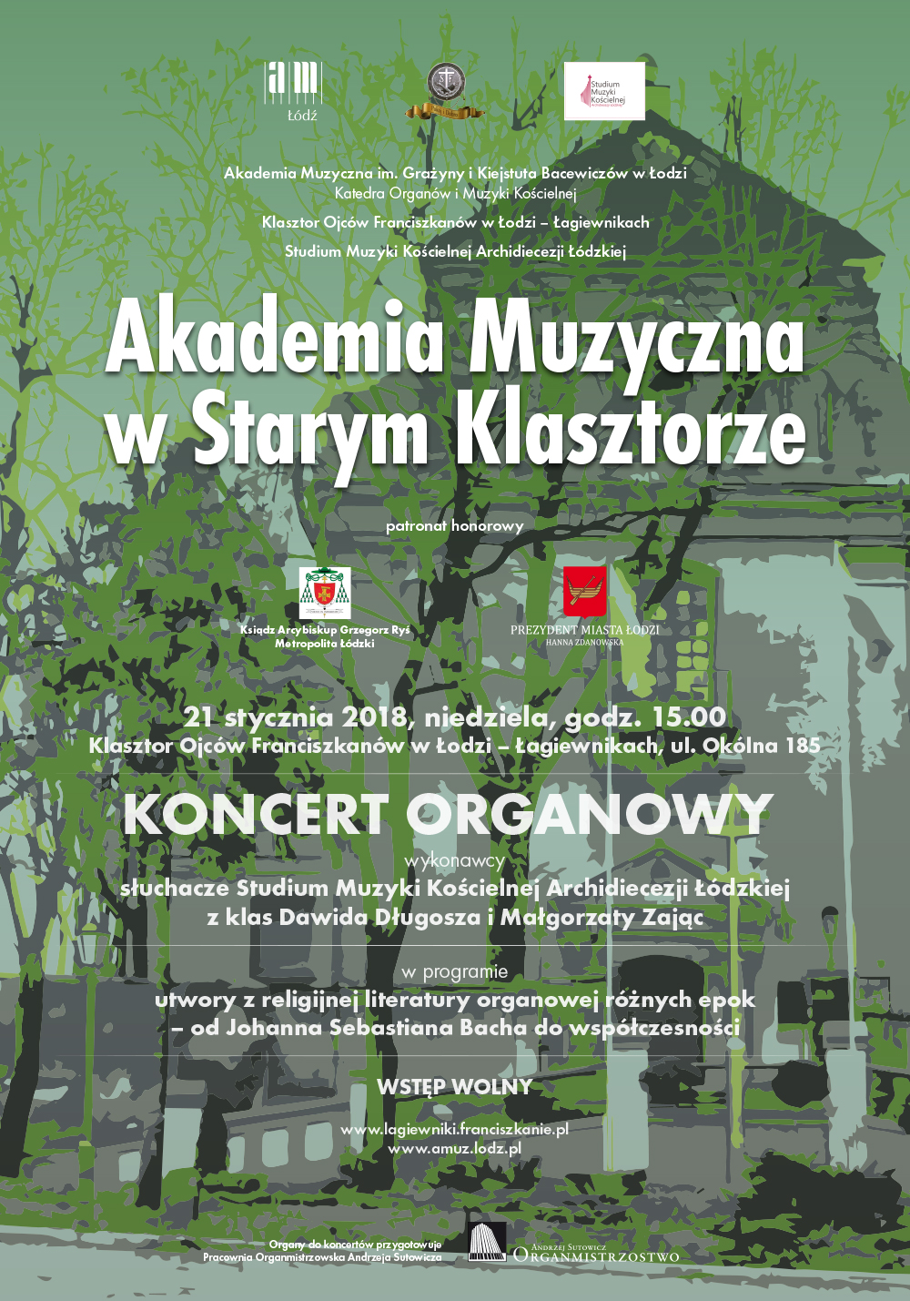 Koncert organowy z cyklu AKADEMIA MUZYCZNA W STARYM KLASZTORZE w Łagiewnikach