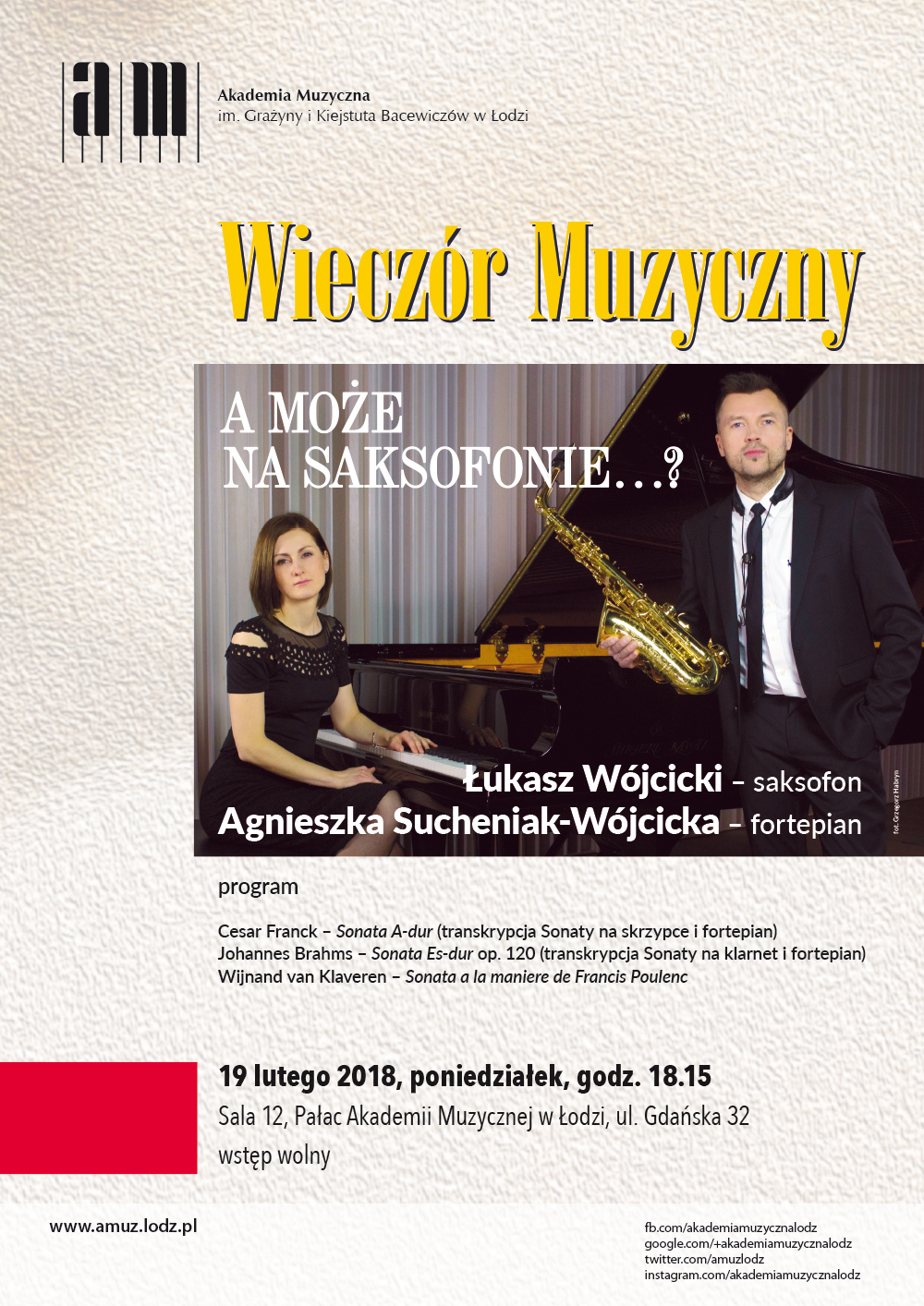 Wieczór muzyczny A MOŻE NA SAKSOFONIE…?