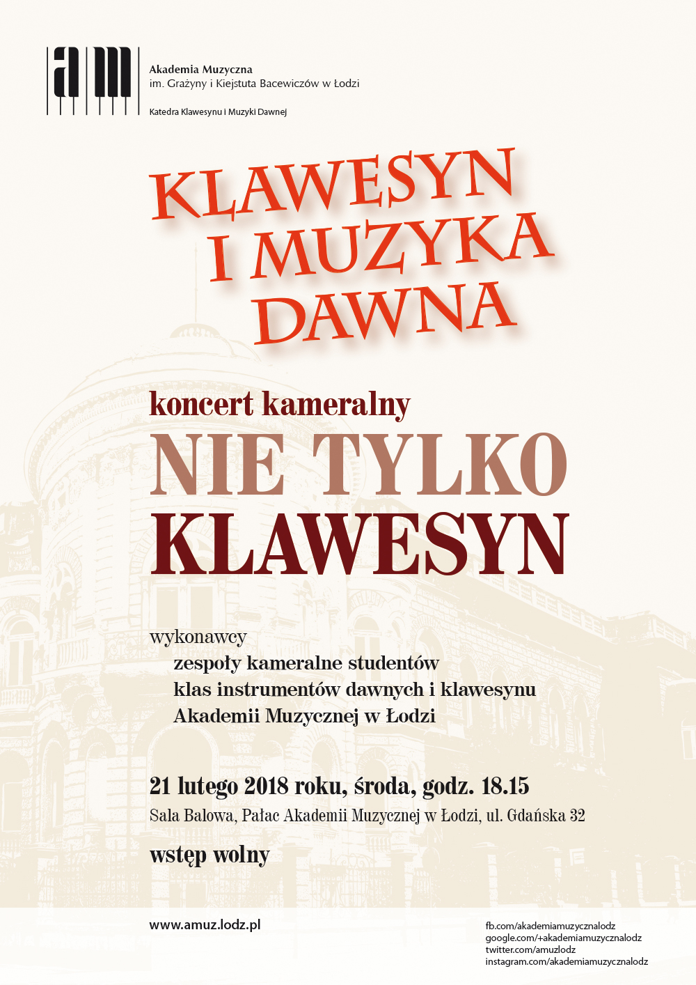 NIE TYLKO KLAWESYN – Koncert z cyklu KLAWESYN I MUZYKA DAWNA