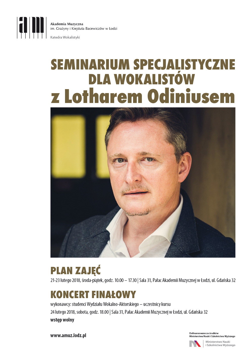 Seminarium specjalistyczne dla wokalistów z Lotharem Odiniusem