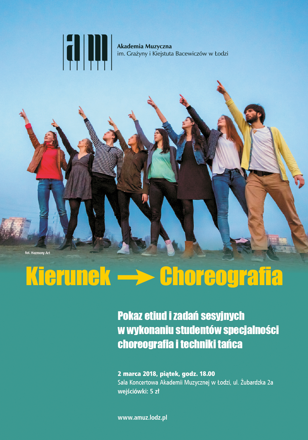 KIERUNEK -> CHOREOGRAFIA Wieczór tańca studentów specjalności choreografia i techniki tańca