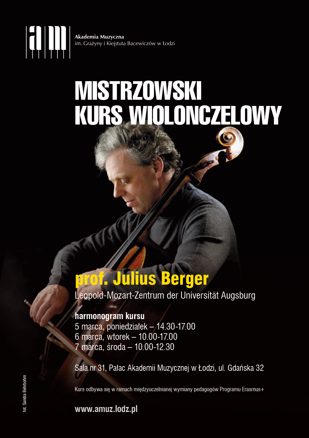 Mistrzowski kurs wiolonczelowy prof. Juliusa Bergera