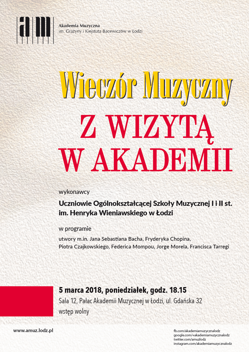 Wieczór muzyczny Z WIZYTĄ W AKADEMII