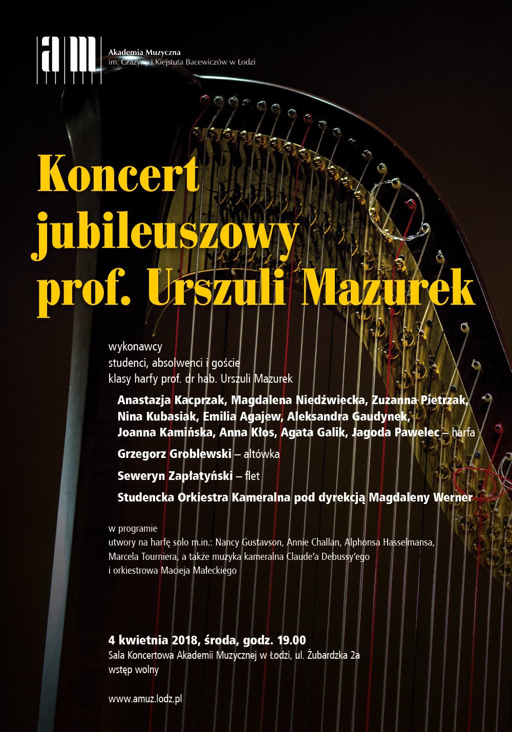 Koncert jubileuszowy prof. Urszuli Mazurek