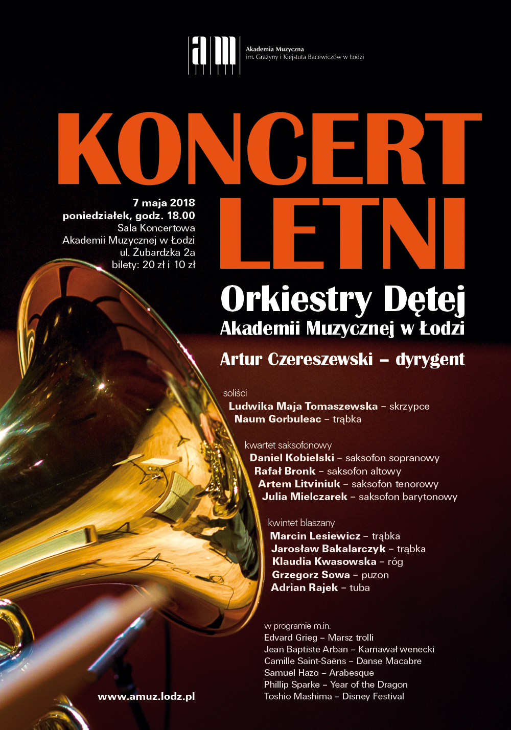 KONCERT LETNI Orkiestry Dętej Akademii Muzycznej w Łodzi