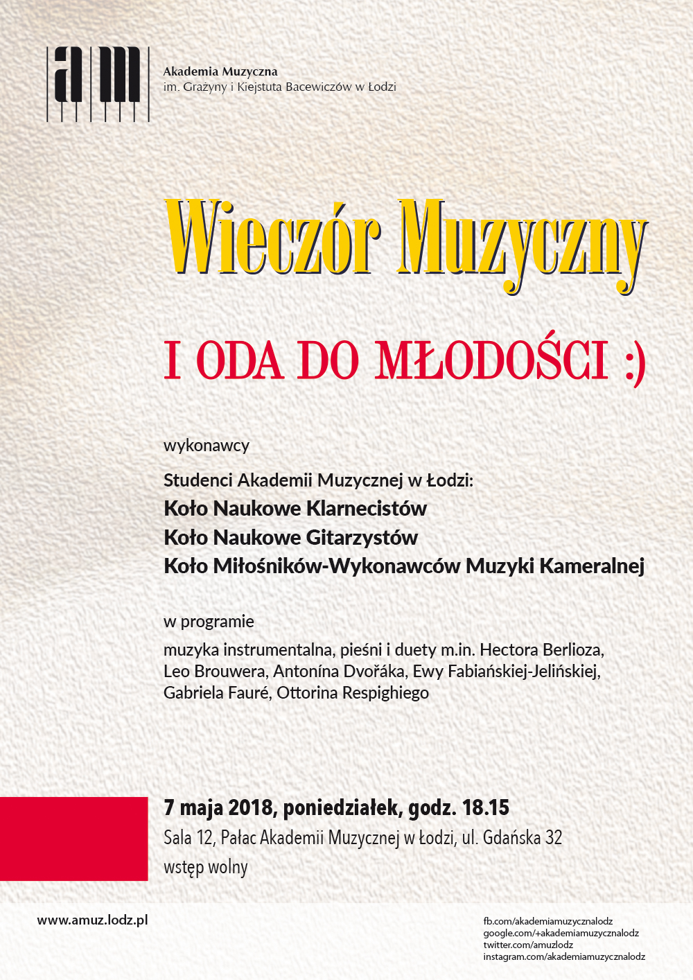 Wieczór muzyczny I ODA DO MŁODOŚCI :)