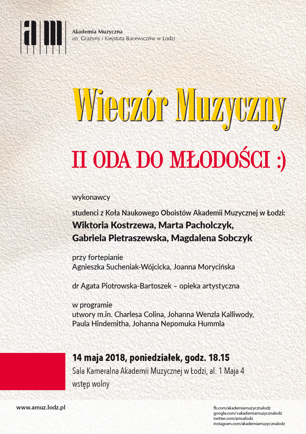 Wieczór muzyczny II ODA DO MŁODOŚCI :)