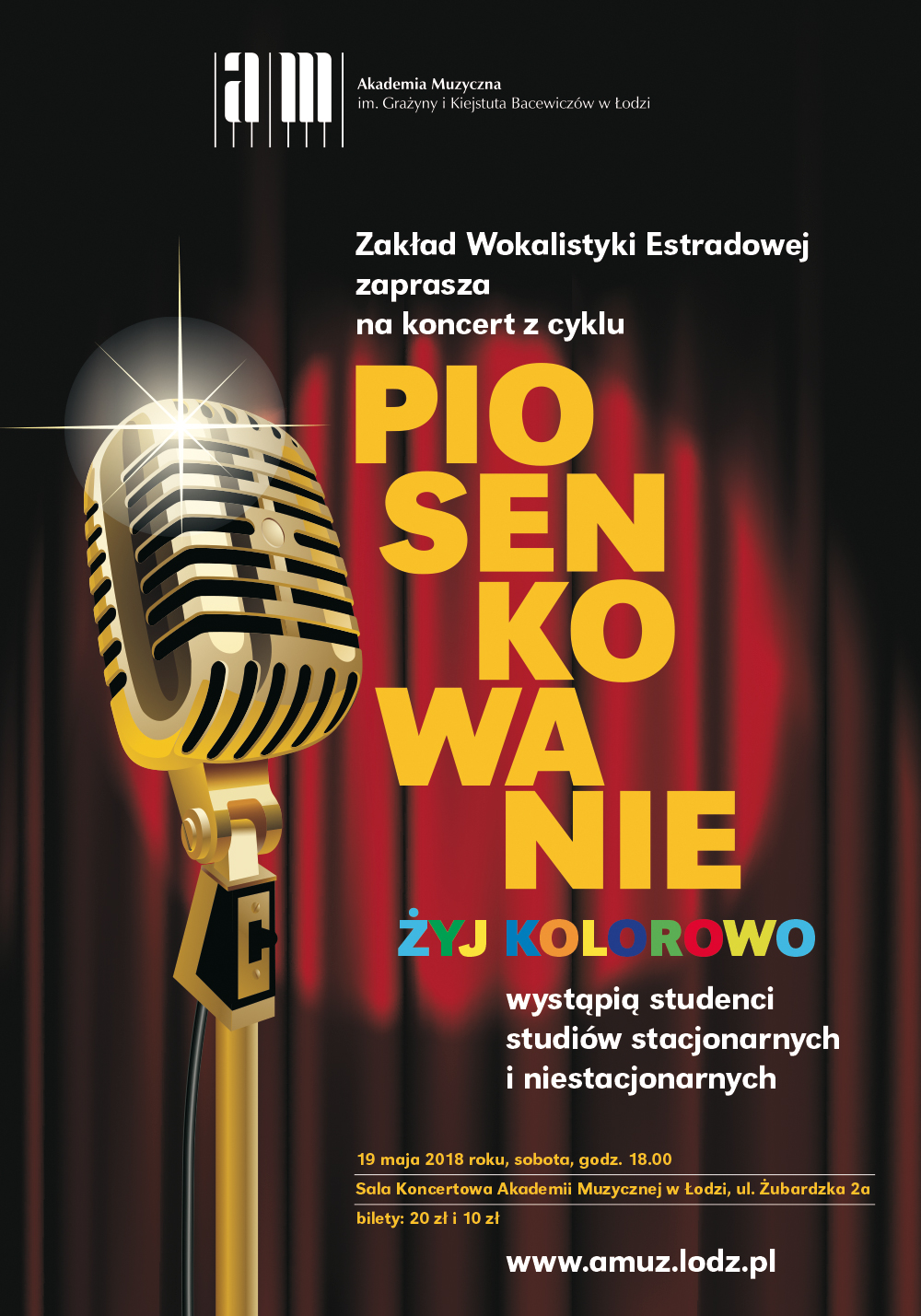 ŻYJ KOLOROWO – Koncert z cyklu PIOSENKOWANIE