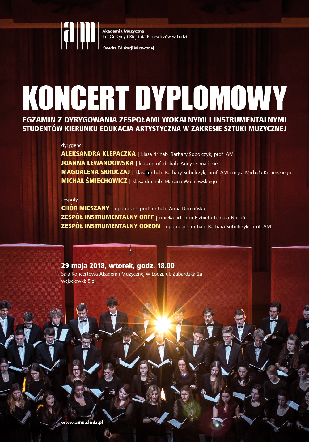 Koncert dyplomowy studentów kierunku edukacja artystyczna w zakresie sztuki muzycznej