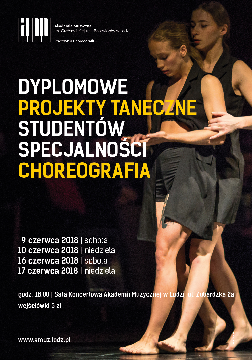 Pokazy dyplomowych projektów tanecznych studentów specjalności choreografia