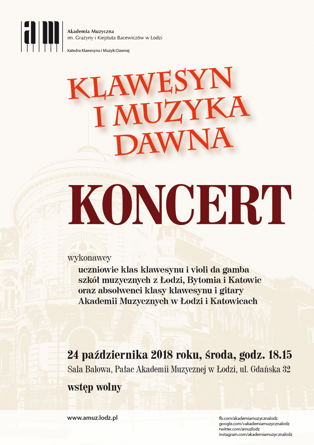 Koncert z cyklu KLAWESYN I MUZYKA DAWNA