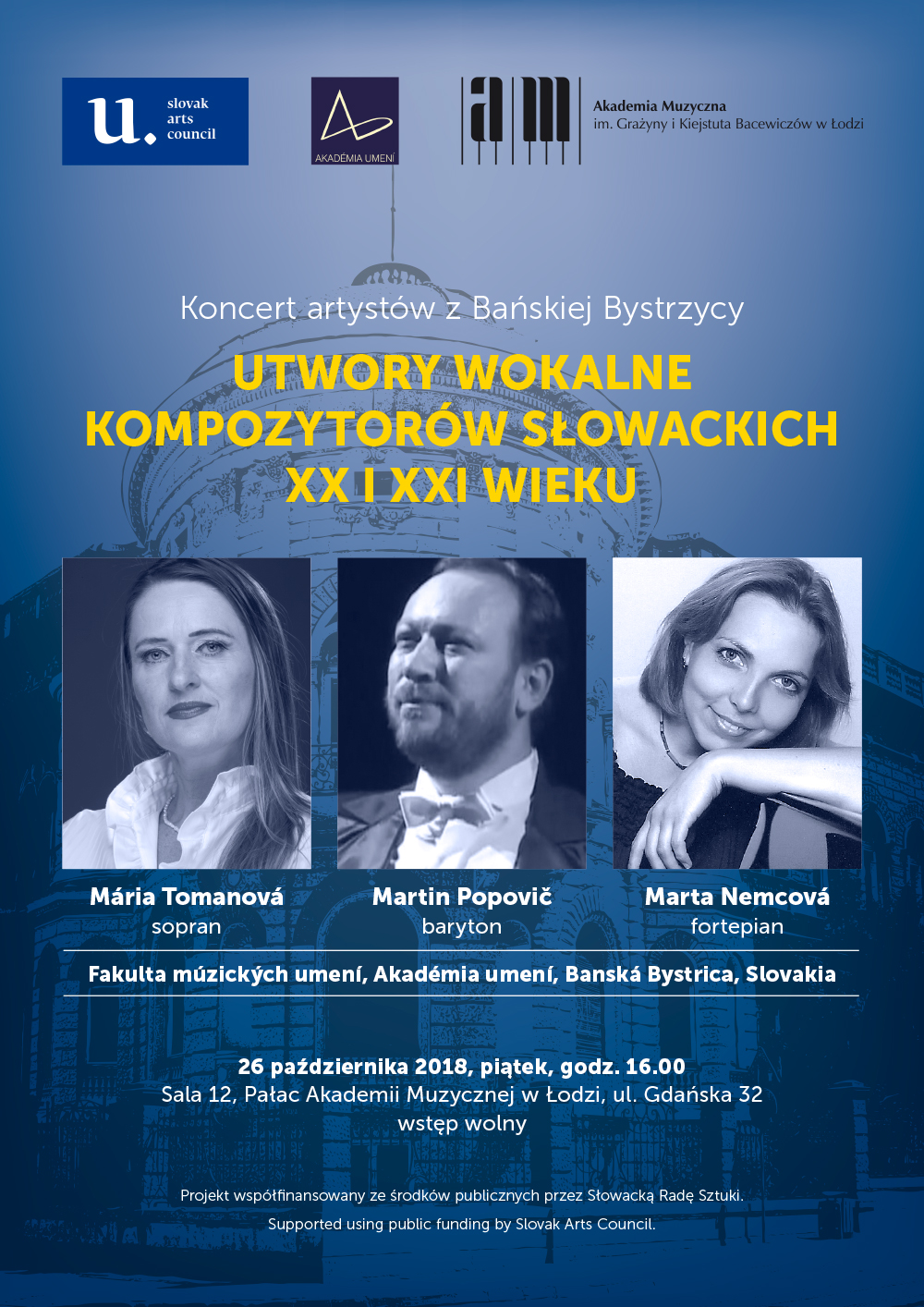 Koncert artystów z Bańskiej Bystrzycy