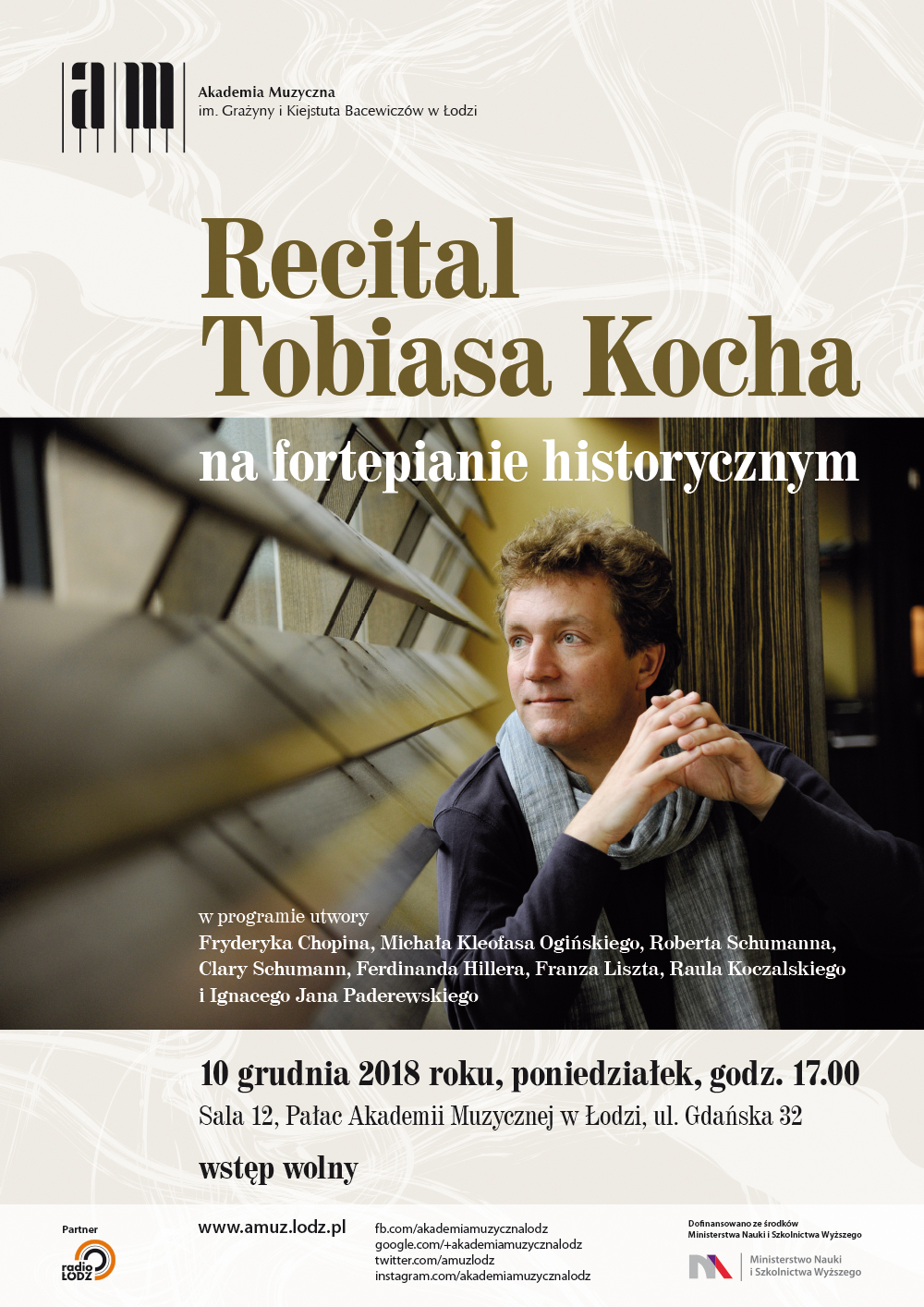 Recital Tobiasa Kocha na fortepianie historycznym