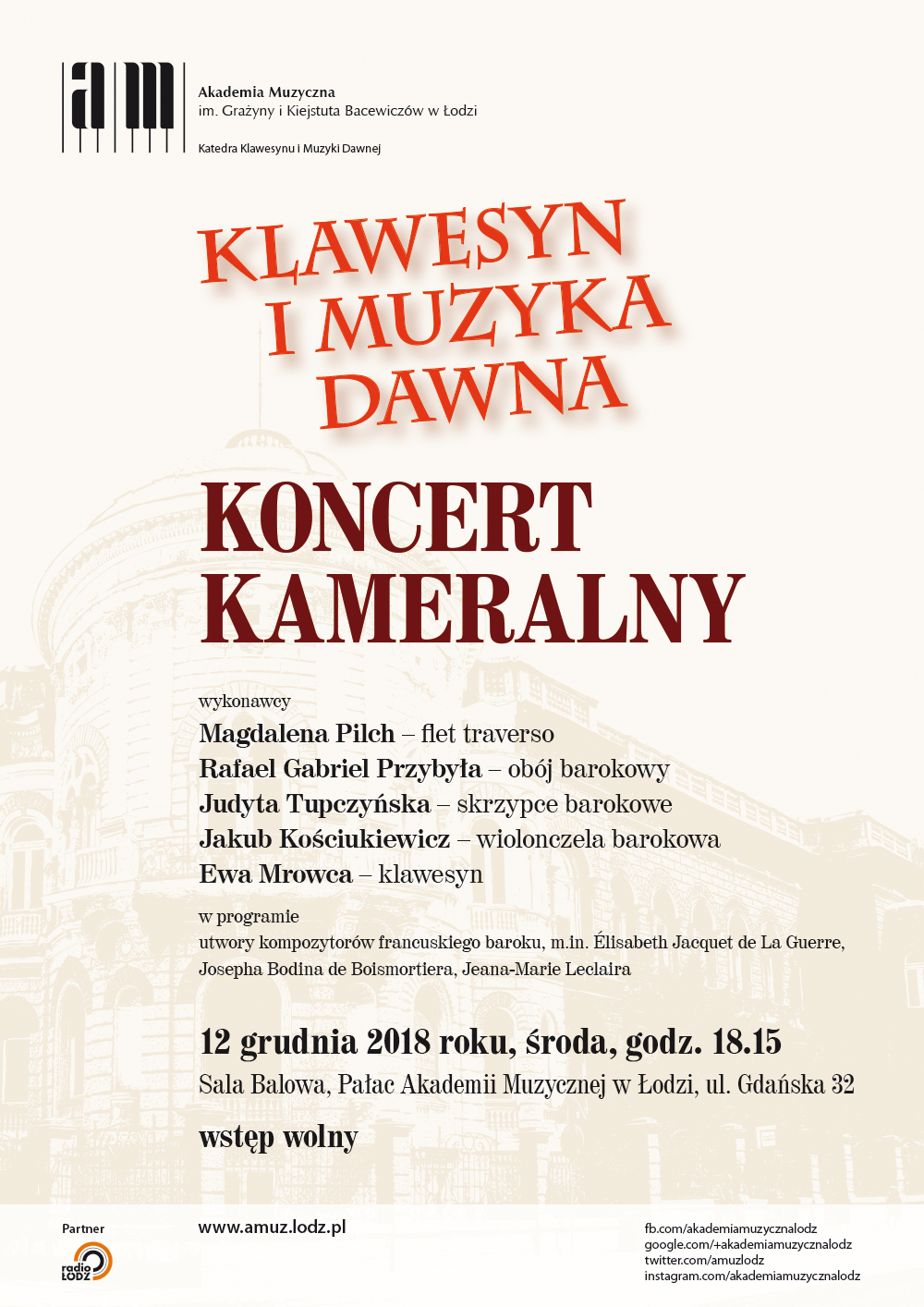 Koncert kameralny z cyklu KLAWESYN I MUZYKA DAWNA