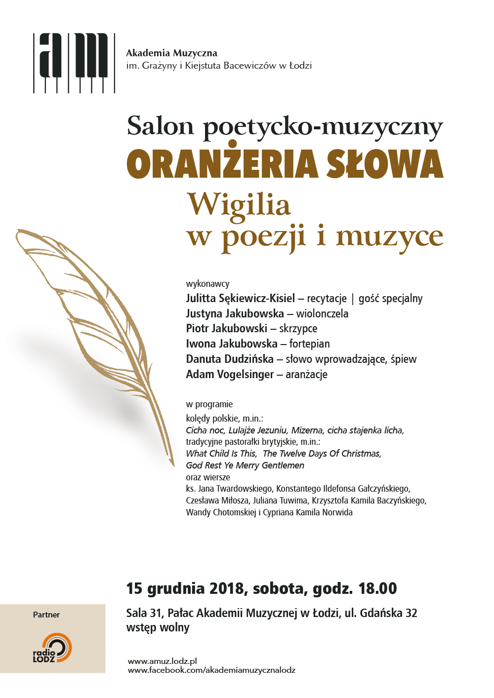 ORANŻERIA SŁOWA – salon poetycko-muzyczny