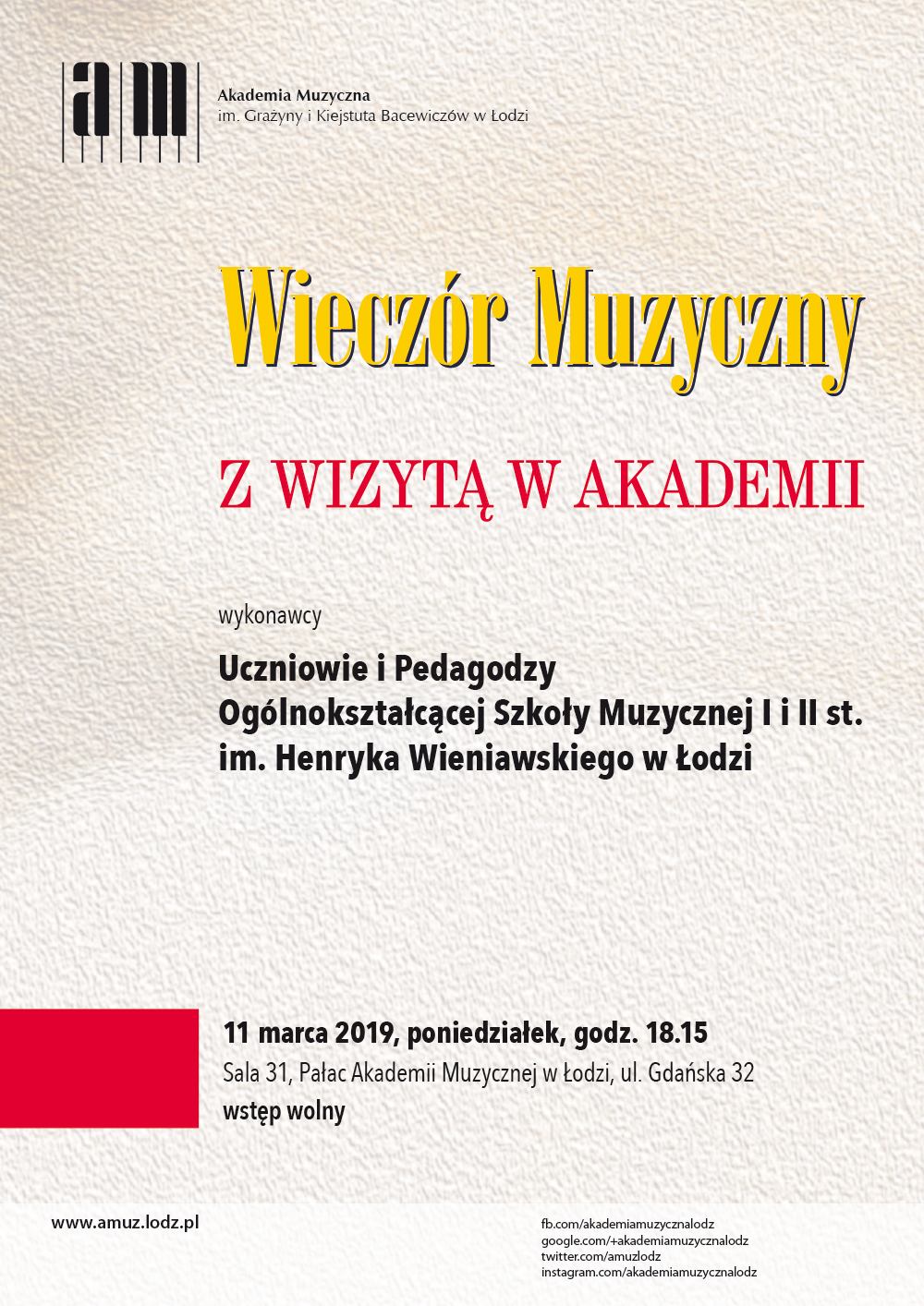 Wieczór muzyczny Z WIZYTĄ W AKADEMII