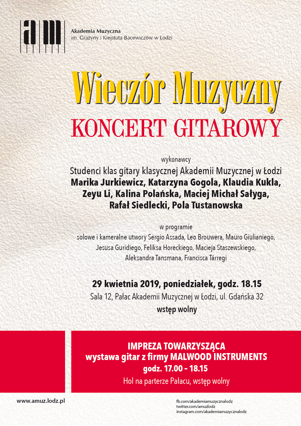 Wieczór muzyczny KONCERT GITAROWY