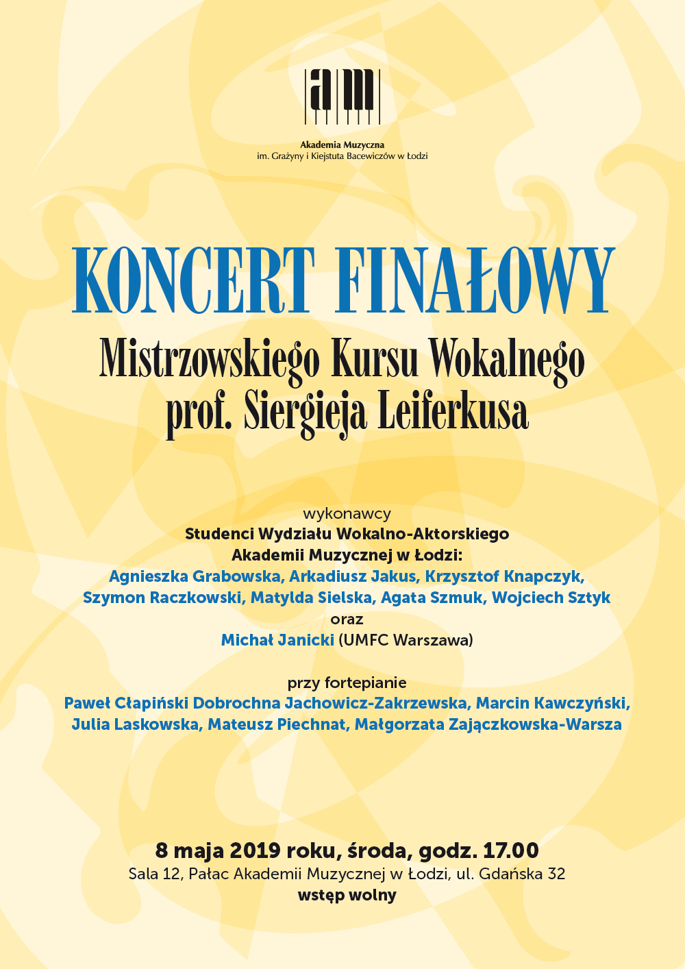 Koncert finałowy mistrzowskiego kursu wokalnego prof. Siergieja Leiferkusa