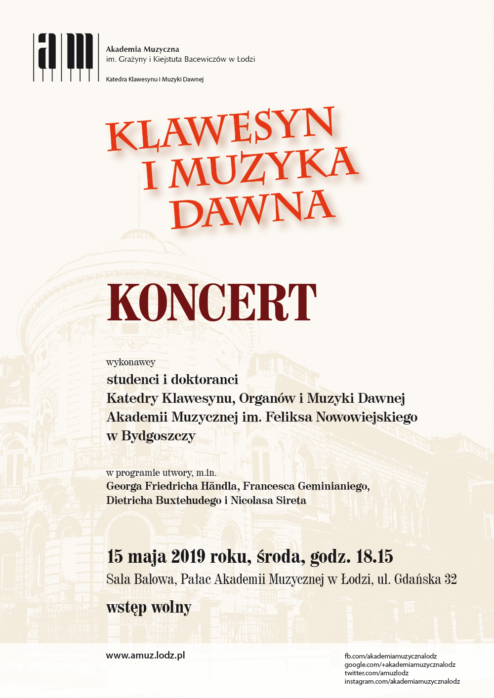 Koncert z cyklu KLAWESYN I MUZYKA DAWNA