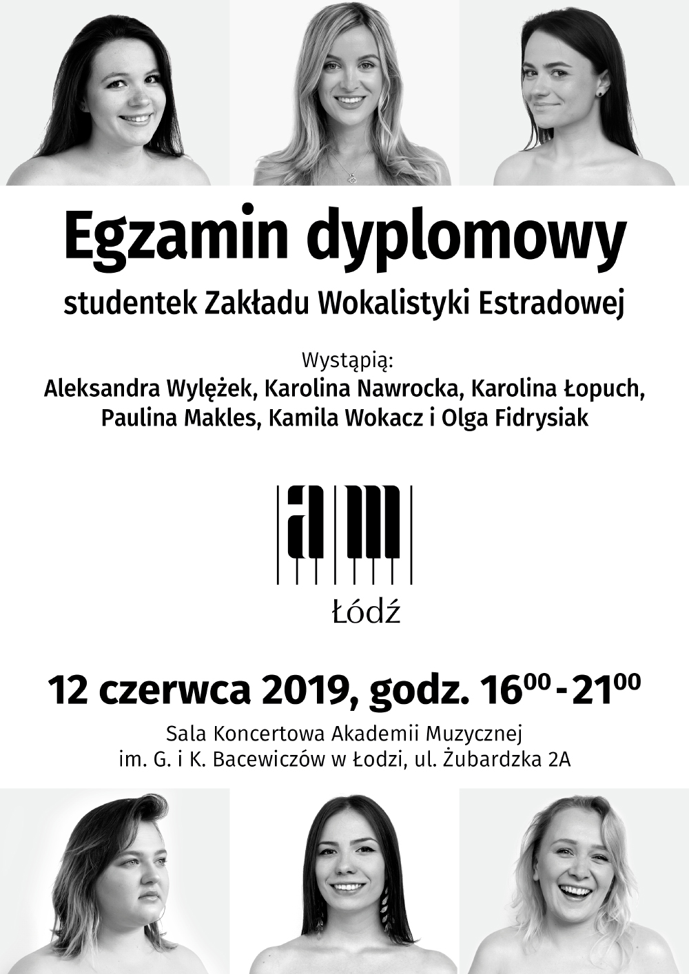 Egzamin dyplomowy studentek Zakładu Wokalistyki Estradowej