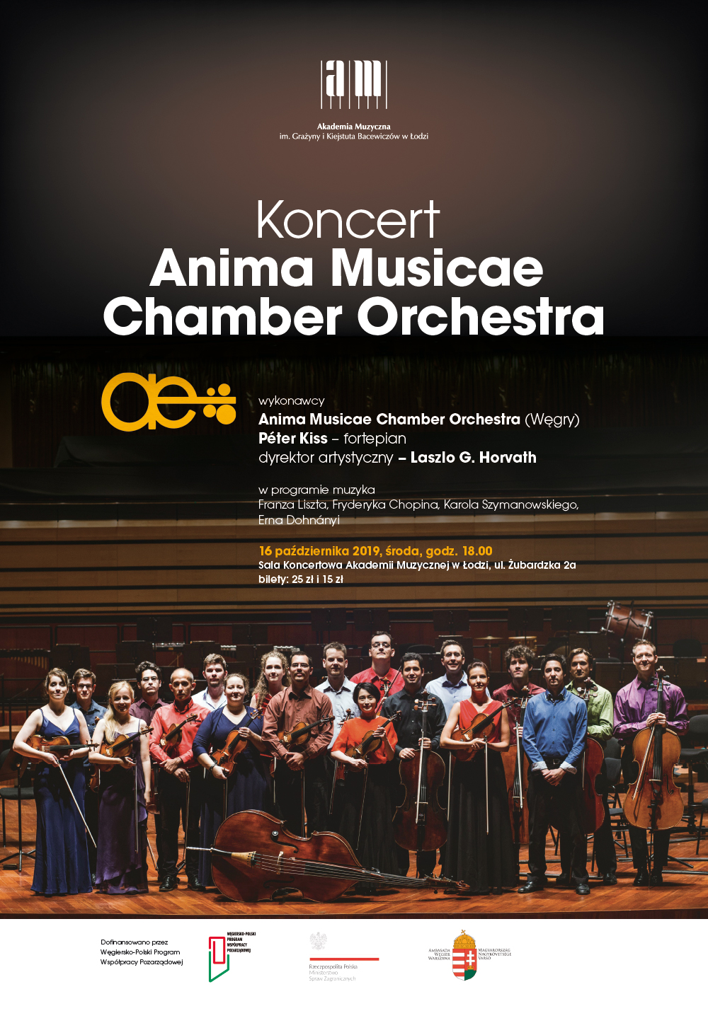 Koncert Anima Musicae Chamber Orchestra z Węgier