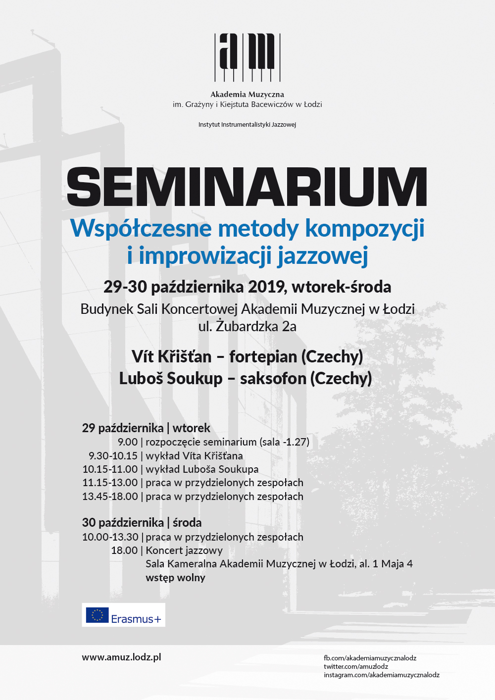 Seminarium WSPÓŁCZESNE METODY KOMPOZYCJI I IMPROWIZACJI JAZZOWEJ