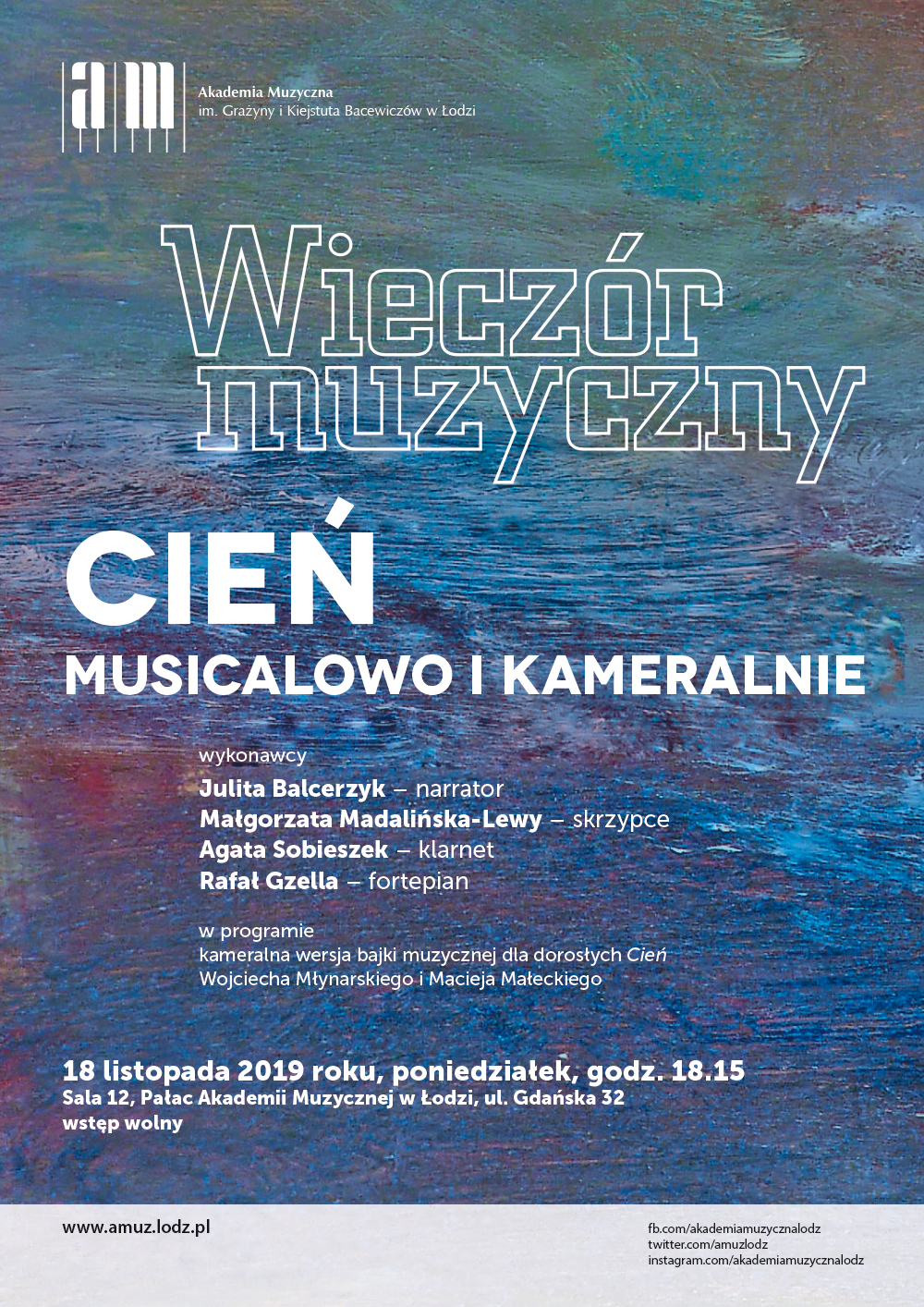 Wieczór muzyczny „CIEŃ” MUSICALOWO I KAMERALNIE