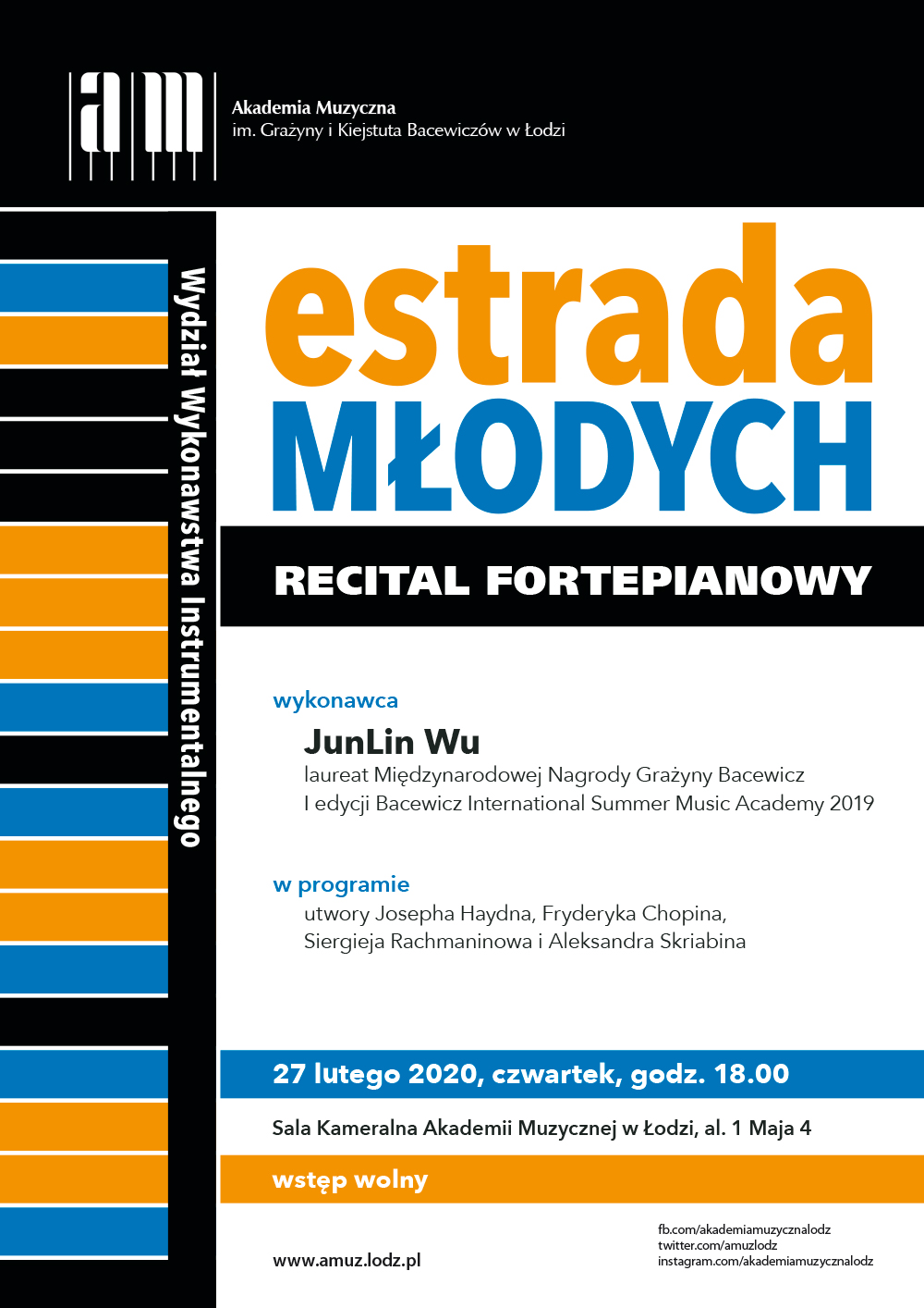 Recital fortepianowy z cyklu ESTRADA MŁODYCH