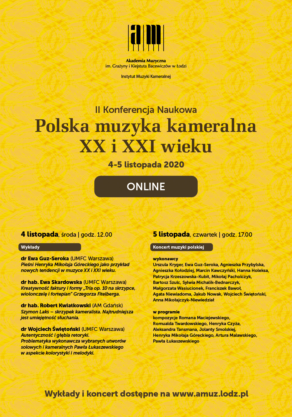 II Konferencja Naukowa POLSKA MUZYKA KAMERALNA XX I XXI WIEKU