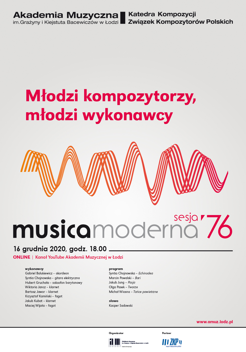 Młodzi kompozytorzy, młodzi wykonawcy w ramach 76. SESJI MUSICA MODERNA