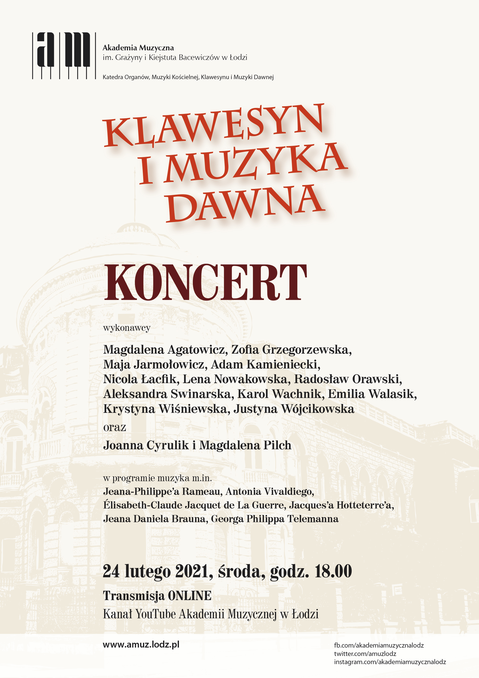 Koncert z cyklu KLAWESYN I MUZYKA DAWNA