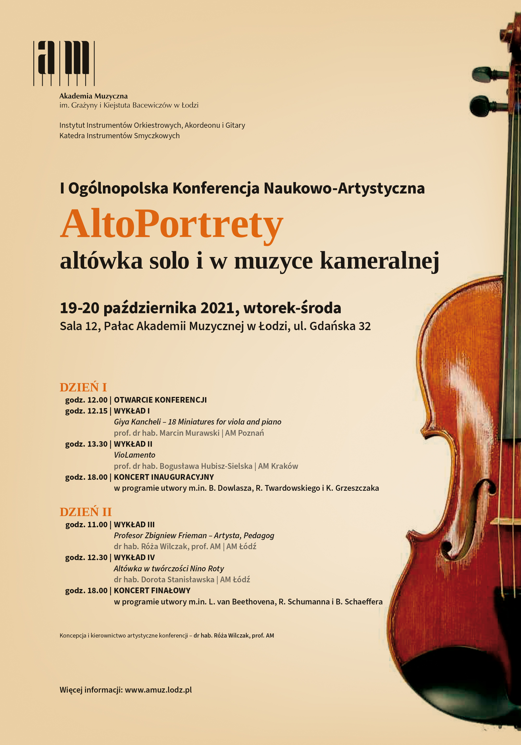 ALTOPORTRETY – ALTÓWKA SOLO I W  MUZYCE KAMERALNEJ