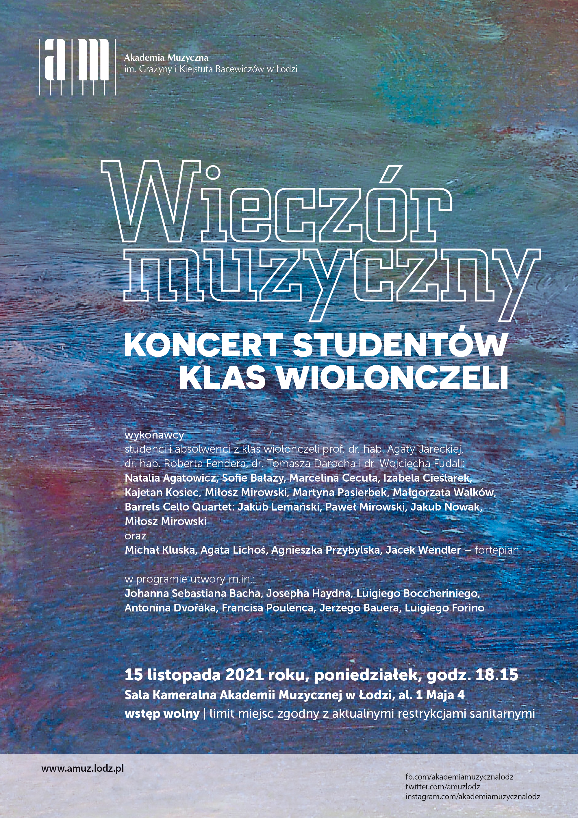 Wieczór muzyczny  Koncert studentów klas wiolonczeli