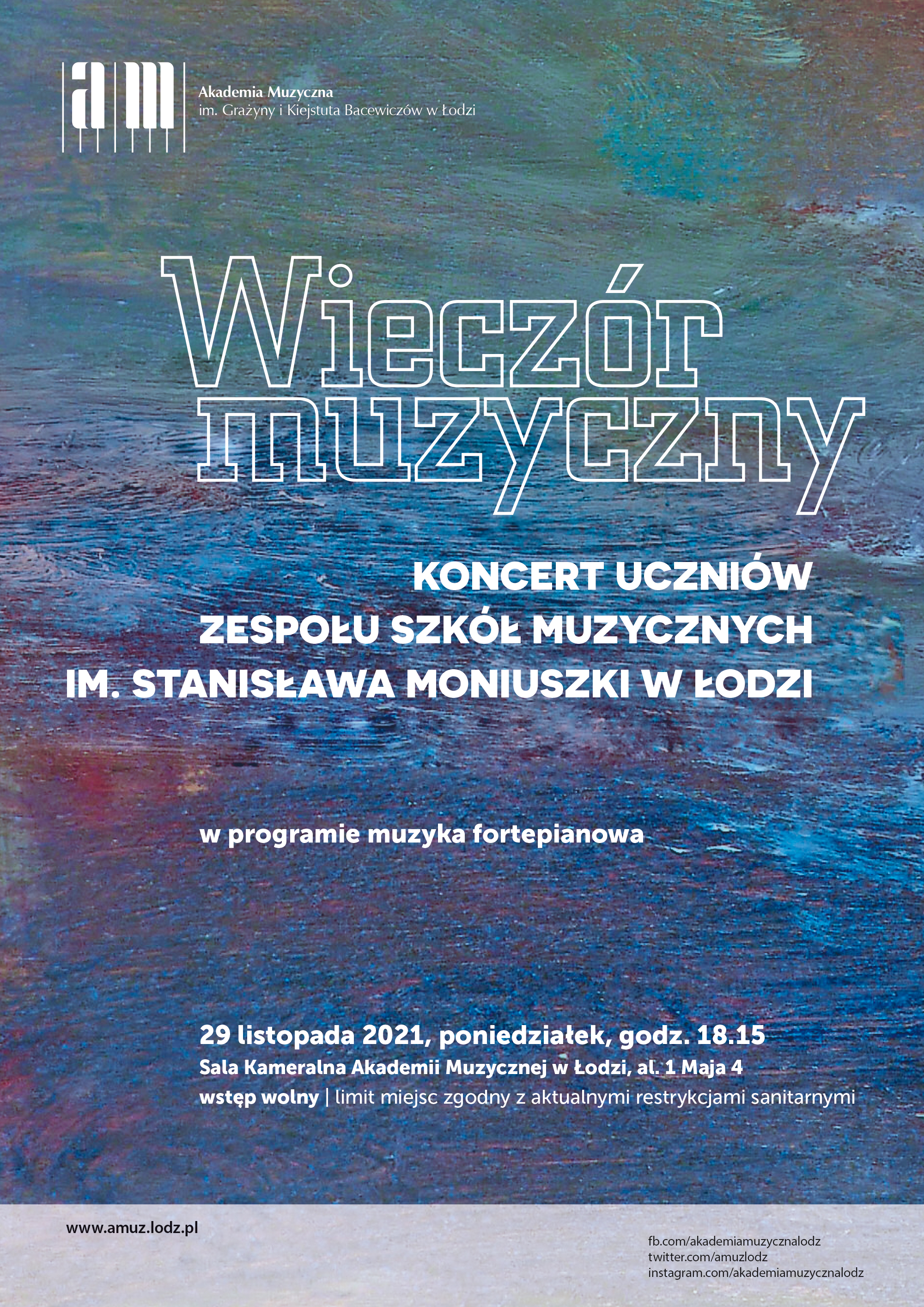 Koncert Uczniów i Pedagogów ZSM im. Stanisława Moniuszki w Łodzi