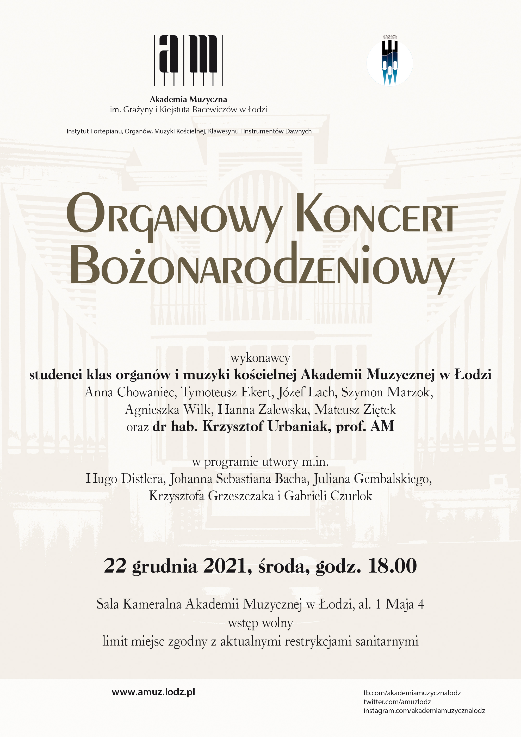 Organowy Koncert Bożonarodzeniowy