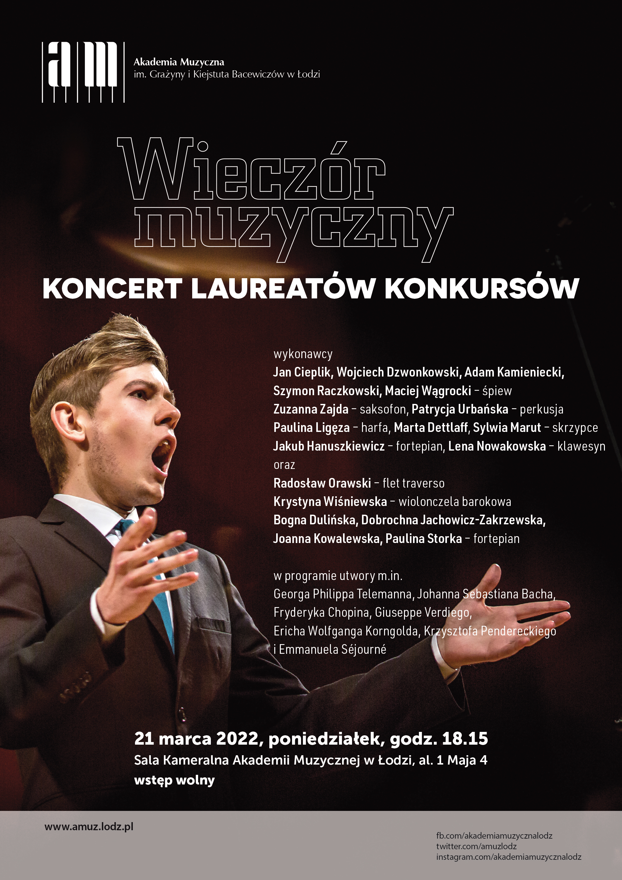 Wieczór muzyczny KONCERT LAUREATÓW KONKURSÓW