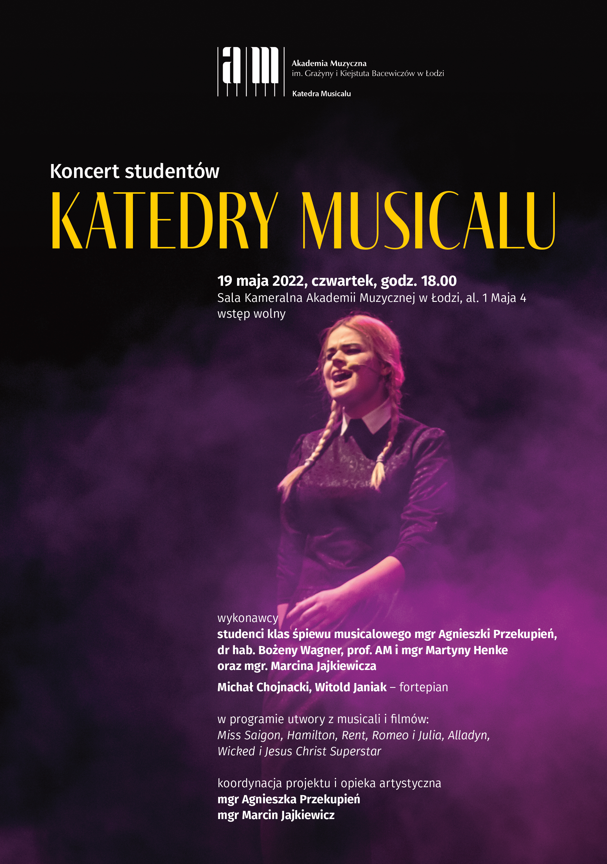 Koncert studentów Katedry Musicalu