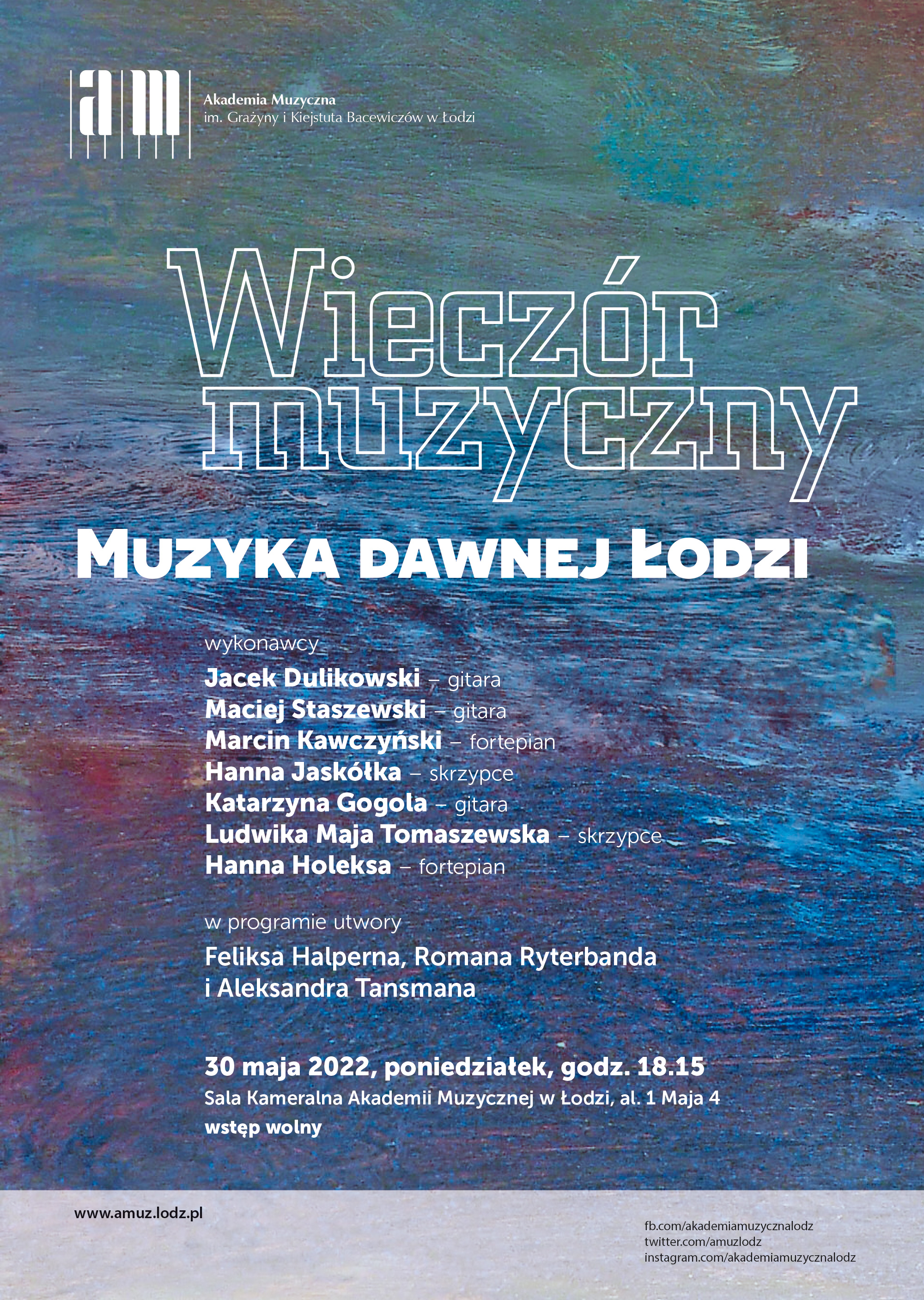 Wieczór muzyczny MUZYKA Z DAWNEJ ŁODZI