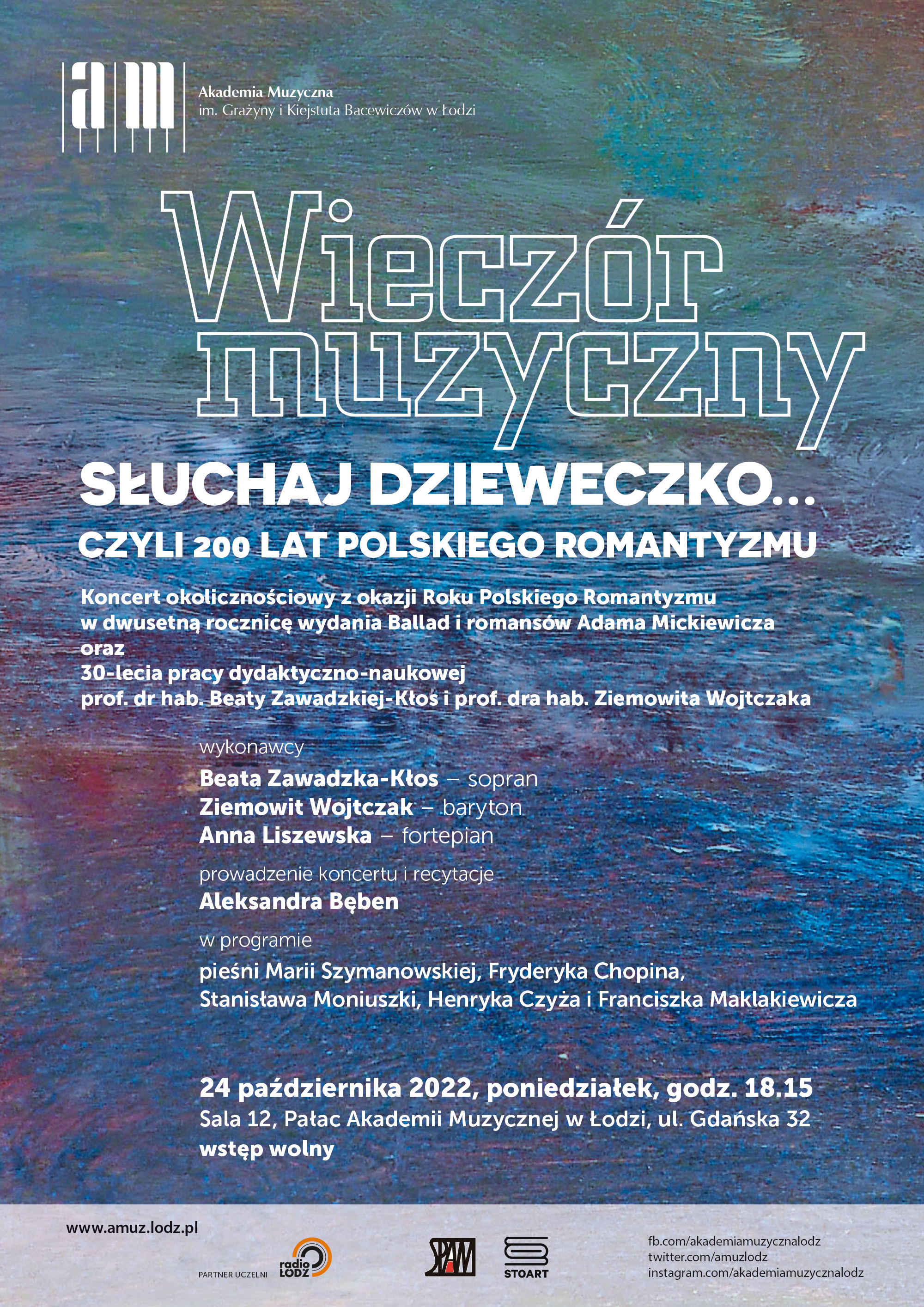 Wieczór muzyczny SŁUCHAJ DZIEWECZKO… CZYLI 200 LAT POLSKIEGO ROMANTYZMU