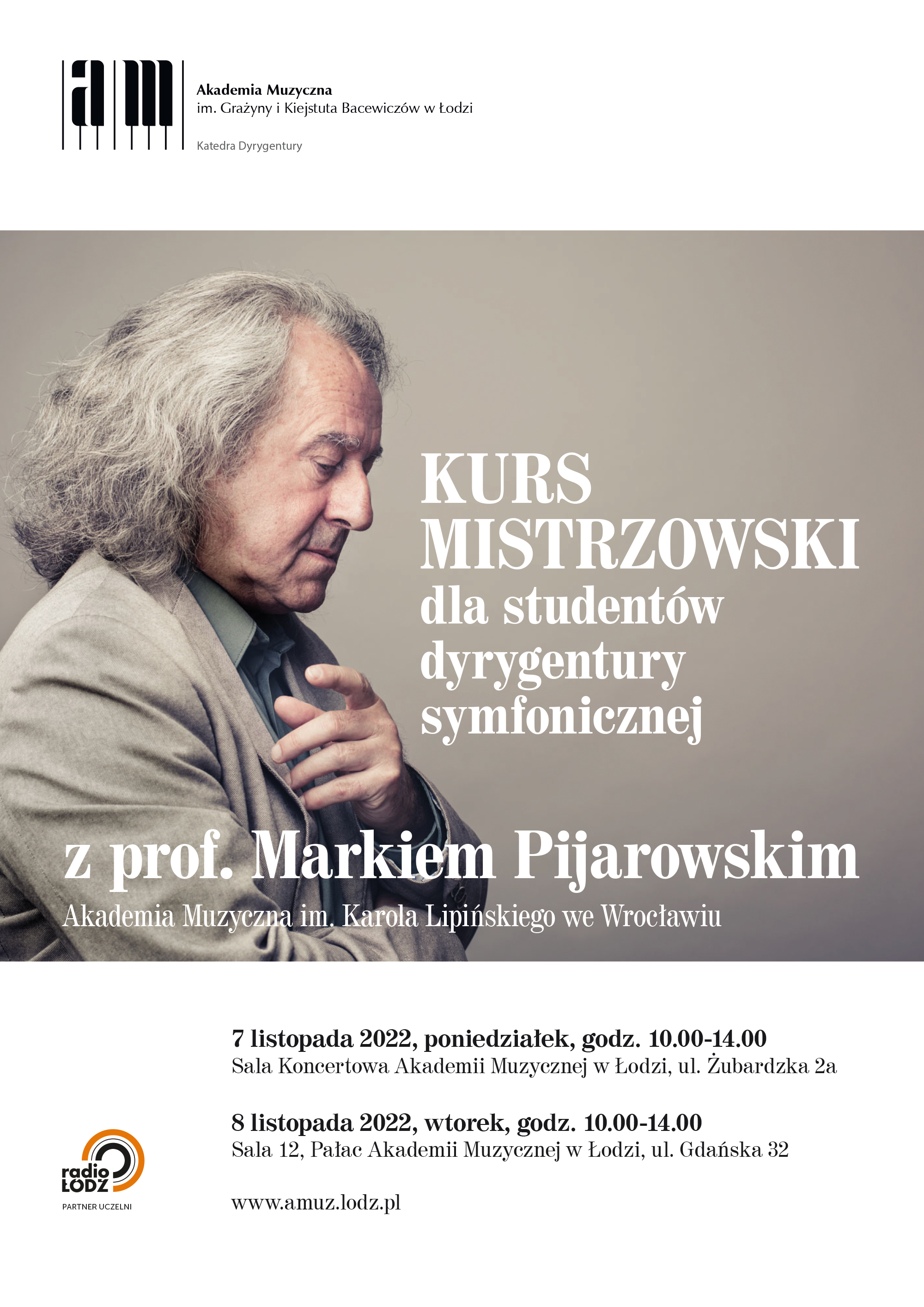 MISTRZOWSKI KURS dla studentów dyrygentury symfonicznej z prof. Markiem Pijarowskim