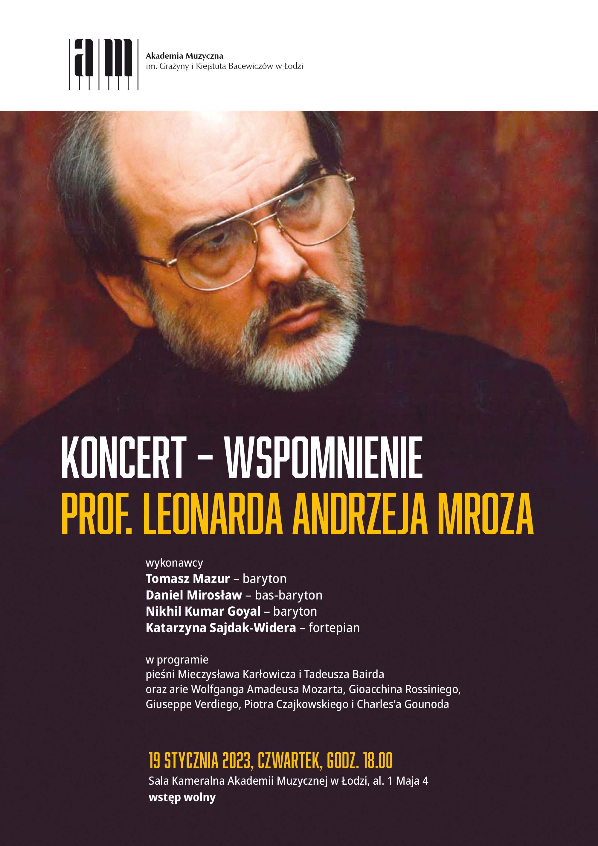 Koncert – wspomnienie prof. Leonarda Andrzeja Mroza