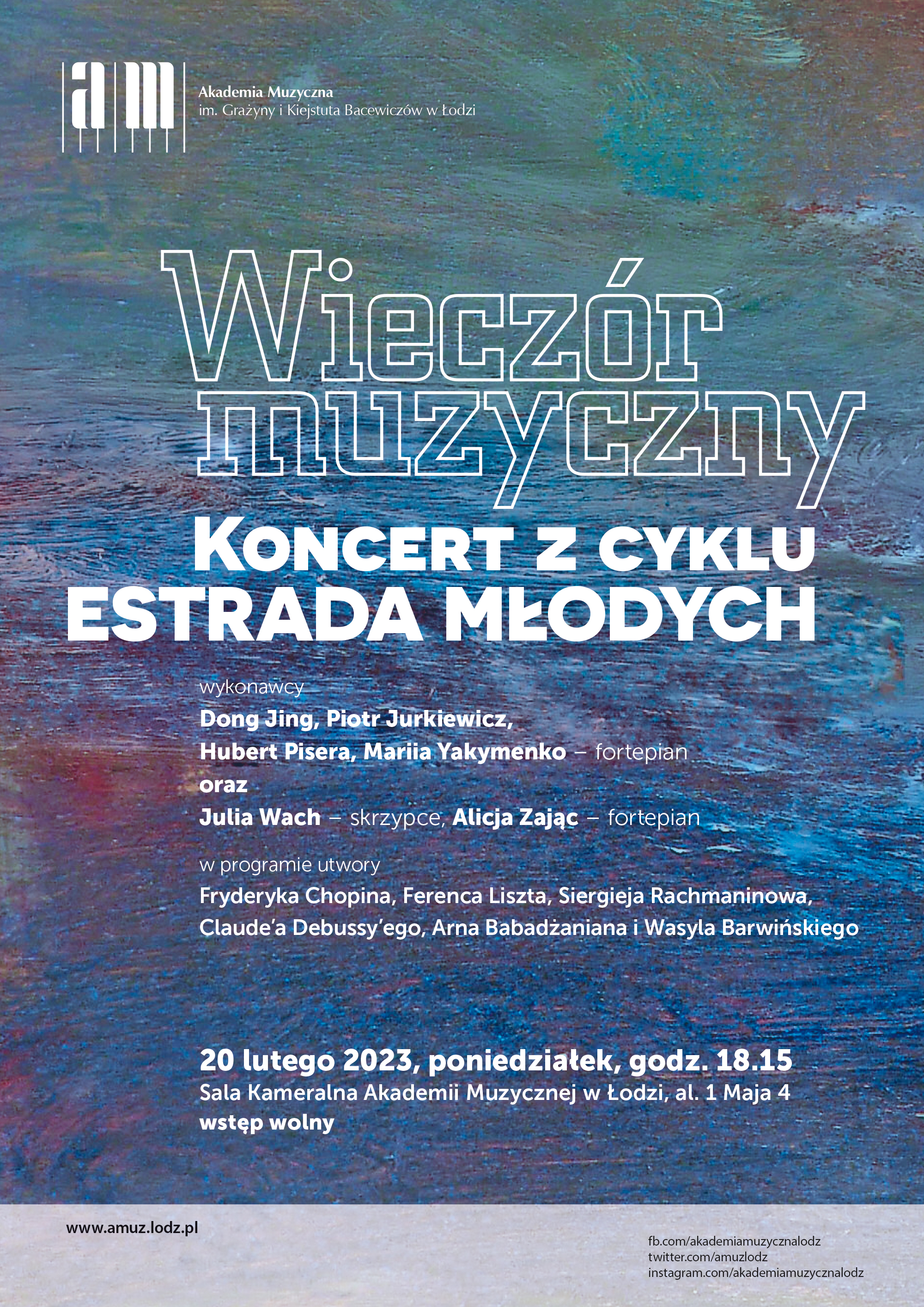 WIECZÓR MUZYCZNY Koncert z cyklu ESTRADA MŁODYCH