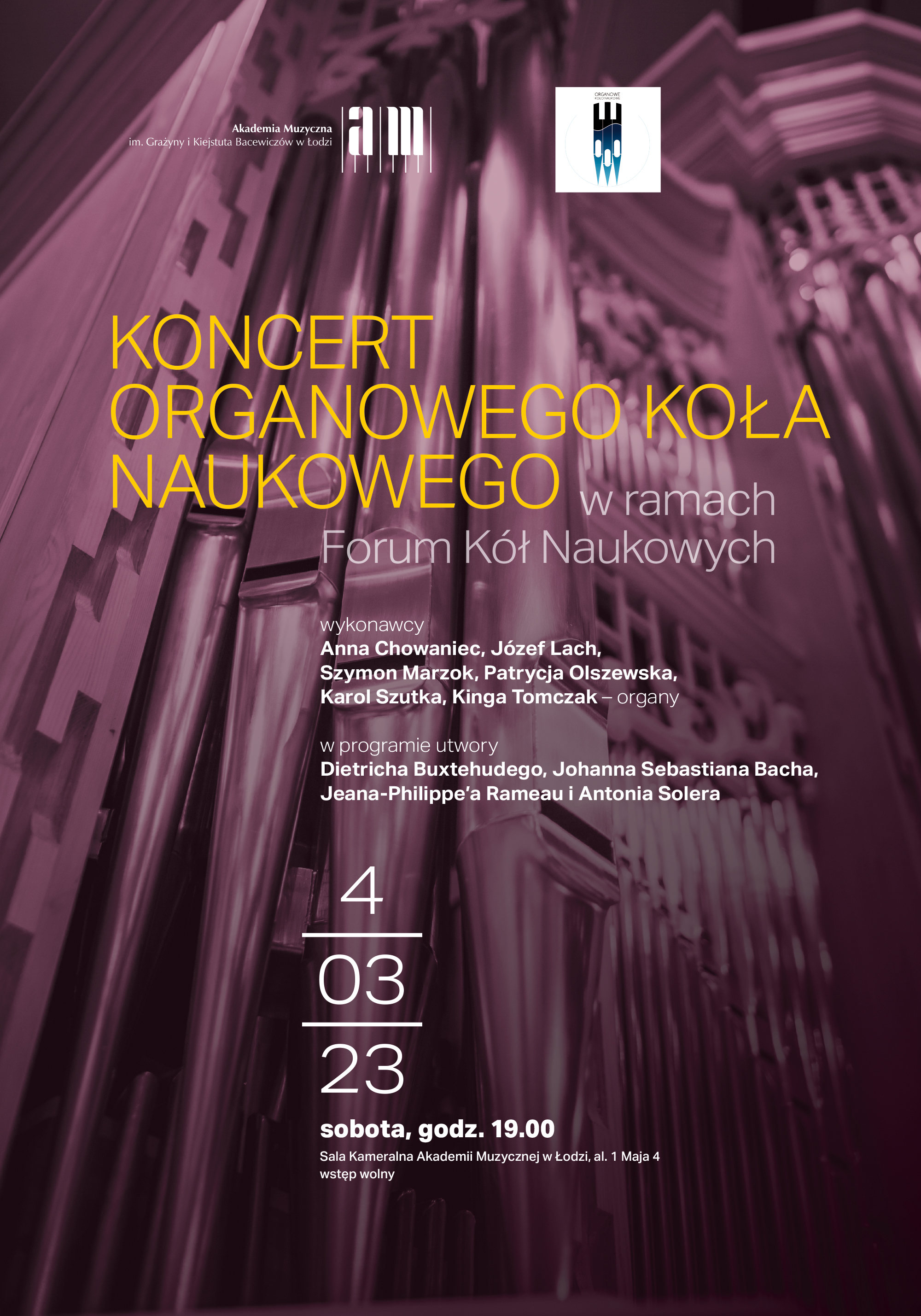 KONCERT ORGANOWEGO KOŁA NAUKOWEGO