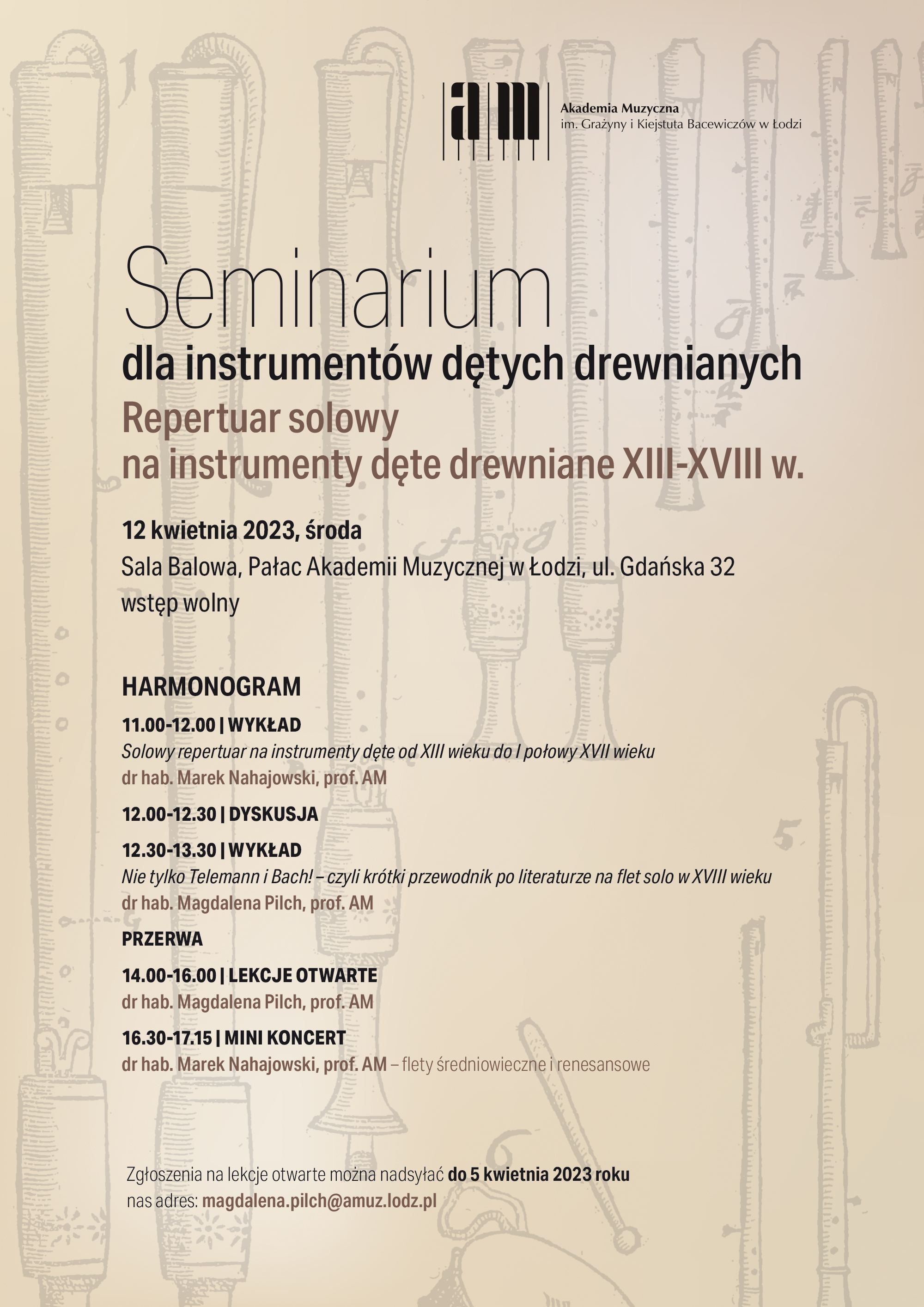 Seminarium dla instrumentów dętych drewnianych