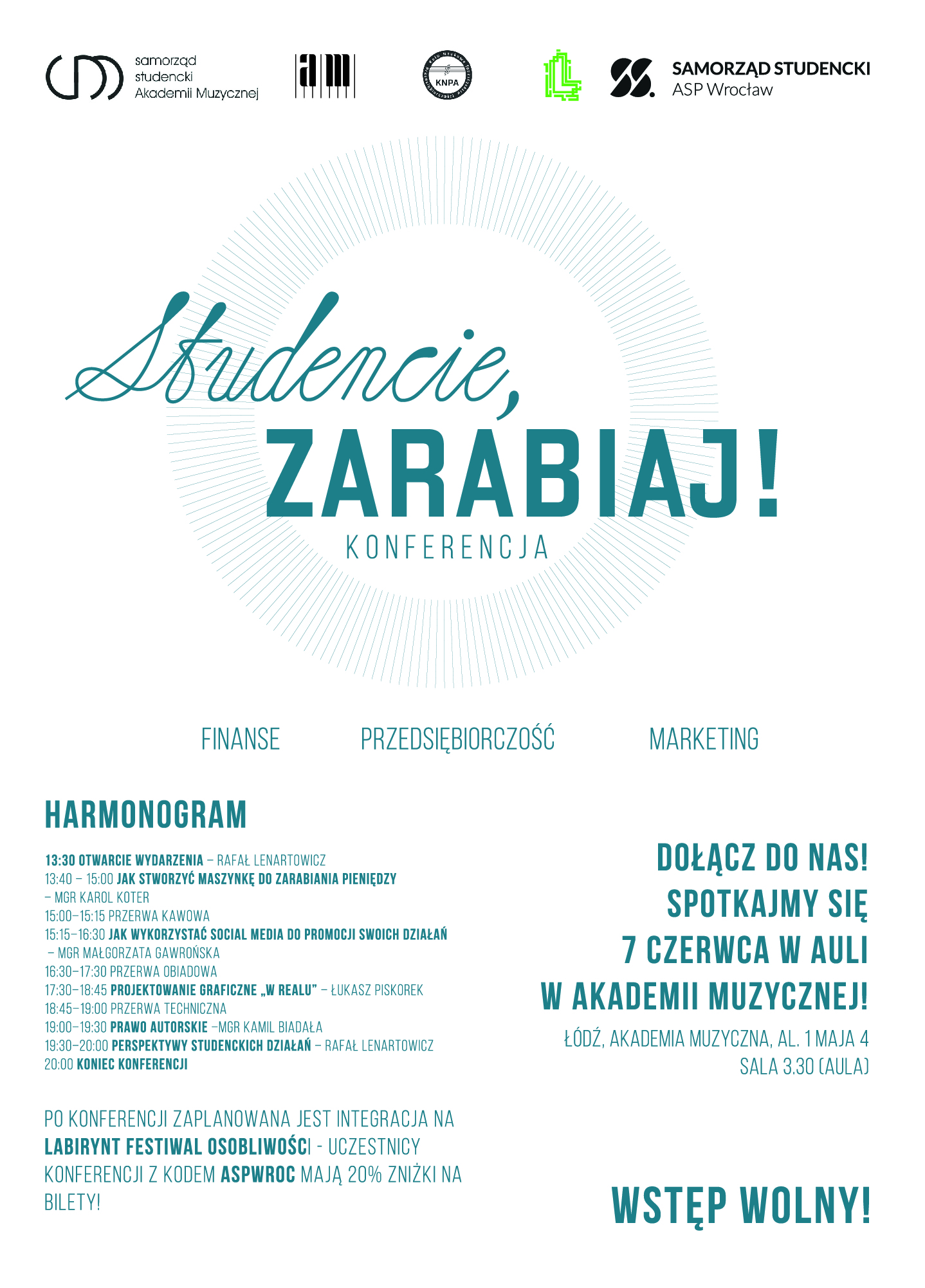 Konferencja STUDENCIE, ZARABIAJ!