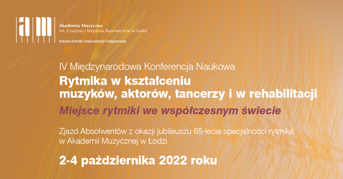 Rytmika w kształceniu muzyków, aktorów, tancerzy i w rehabilitacji